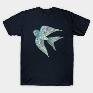 Bird of Hope {on Black} T-Shirt